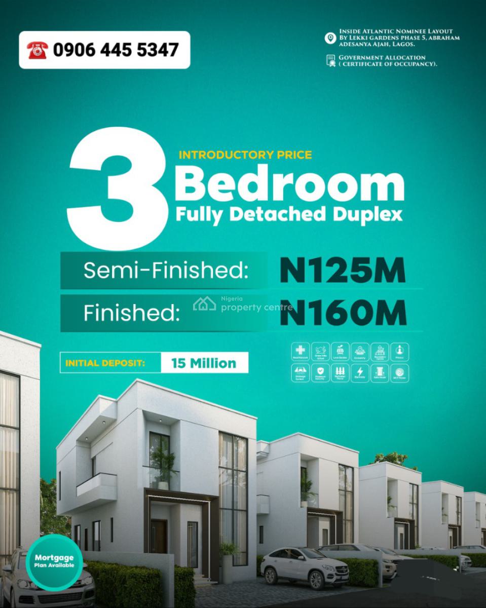 3 Bedroom Semi-detached Duplex, Abraham Adesanya, Lekki Gardens Phase 5, Ajah, Lagos, Semi-detached Duplex for Sale