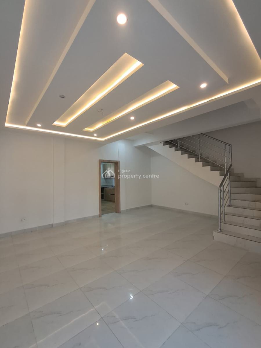Newly Built 4-bedroom Terrace Duplex with Bq, New Road Alpha Beach, Chevron, Lekki, Lagos, Terraced Duplex for Rent