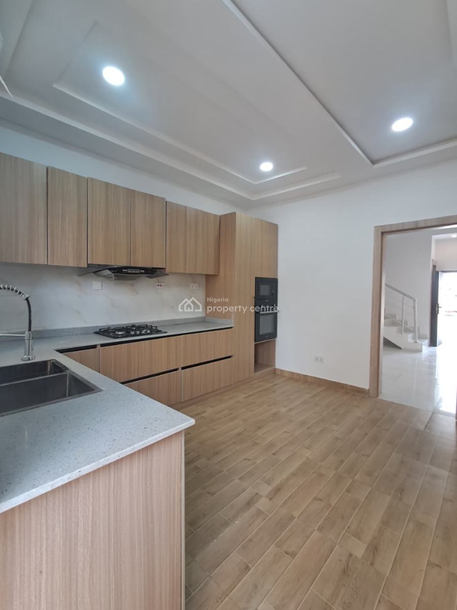 Newly Built 4-bedroom Terrace Duplex with Bq, New Road Alpha Beach, Chevron, Lekki, Lagos, Terraced Duplex for Rent