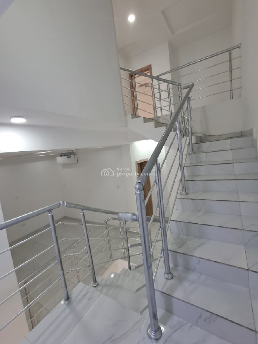Newly Built 4-bedroom Terrace Duplex with Bq, New Road Alpha Beach, Chevron, Lekki, Lagos, Terraced Duplex for Rent