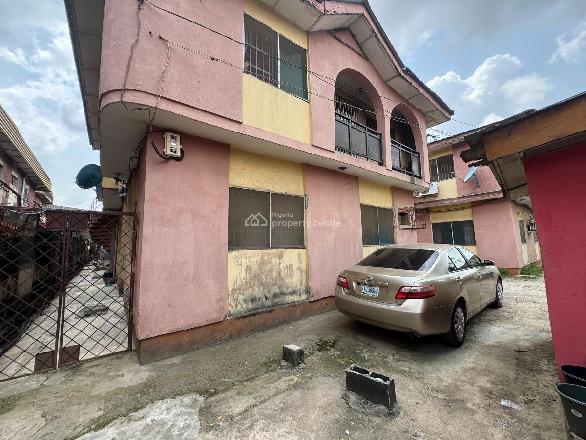 Solid 9 Units of 3 Bedroom Apartments with a Bungalow, Behind Dideolu Estate, Ogba, Ikeja, Lagos, Block of Flats for Sale