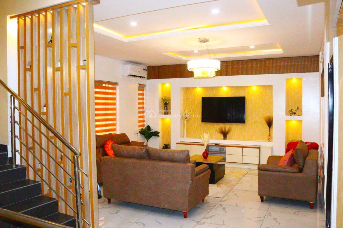 Brand New 3 Bedroom Duplex with 2 Living Rooms Available From Today, in a Well Secured Call to Access Estate, Less Than 15 Mins to Airport, Gbagada Phase 1, Gbagada, Lagos, Flat / Apartment Short Let