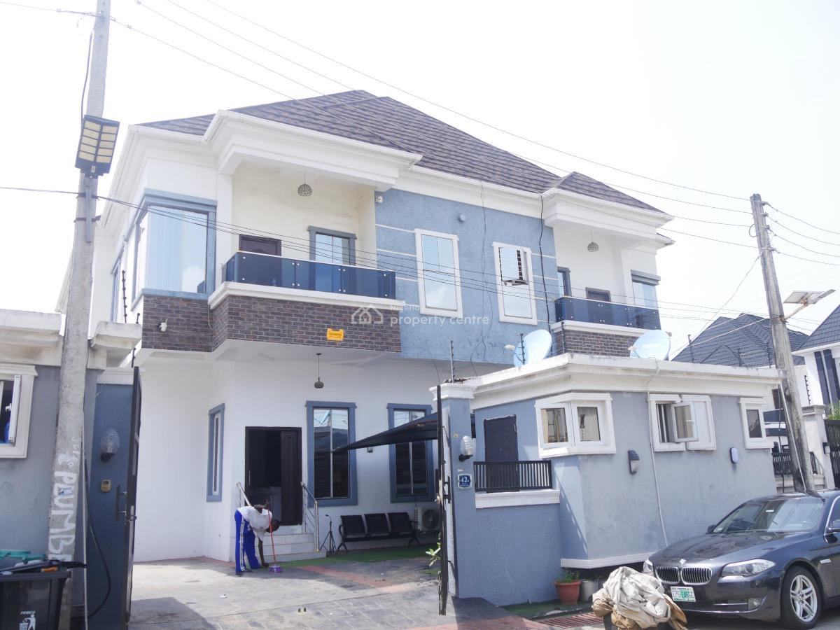 Privately Gated and Self Serviced 4  Bedroom Semi-detached Duplex, Lekki County Homes Estate, Ikota, Lekki, Lagos, Detached Duplex for Rent