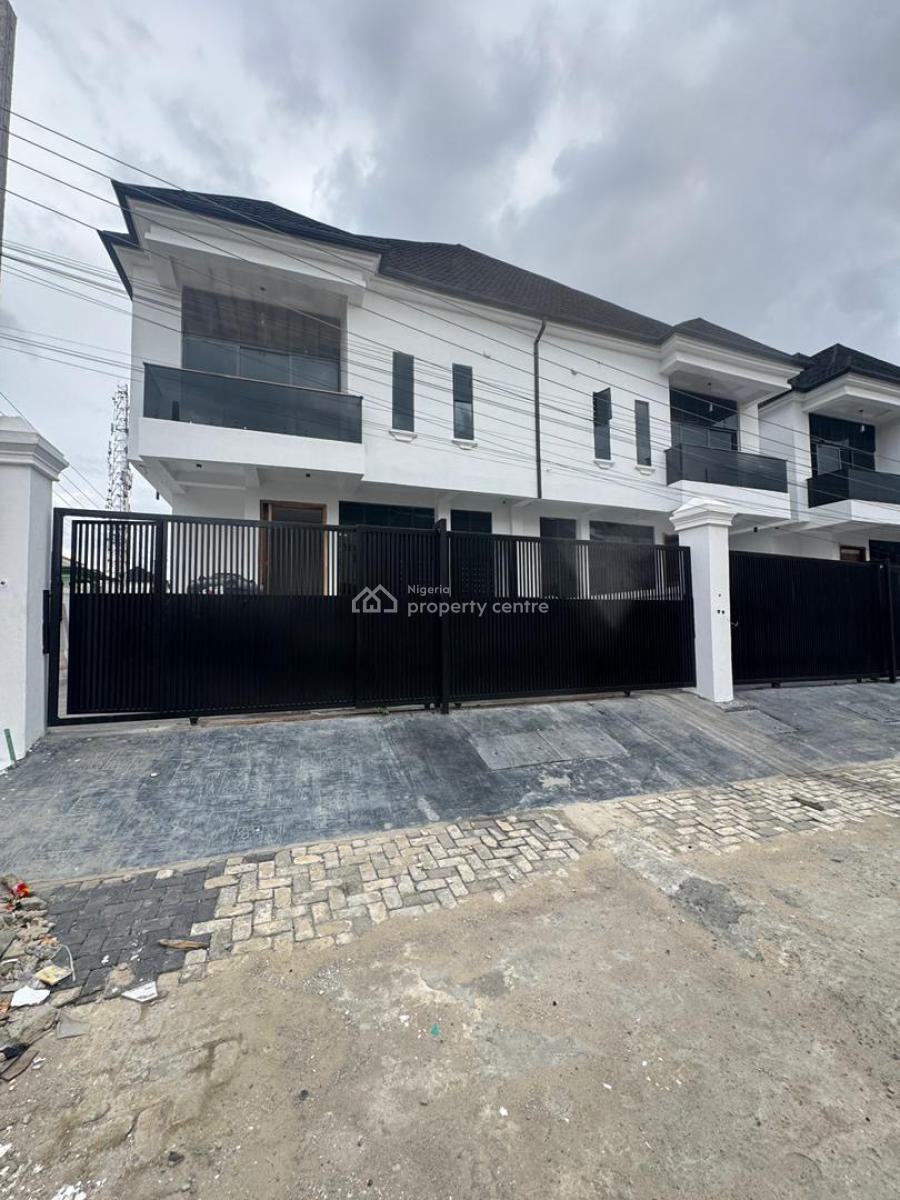 Spacious 4  Bedroom Semi-detached  Duplex  with a Maids Room, Osapa, Lekki, Lagos, Semi-detached Duplex for Sale