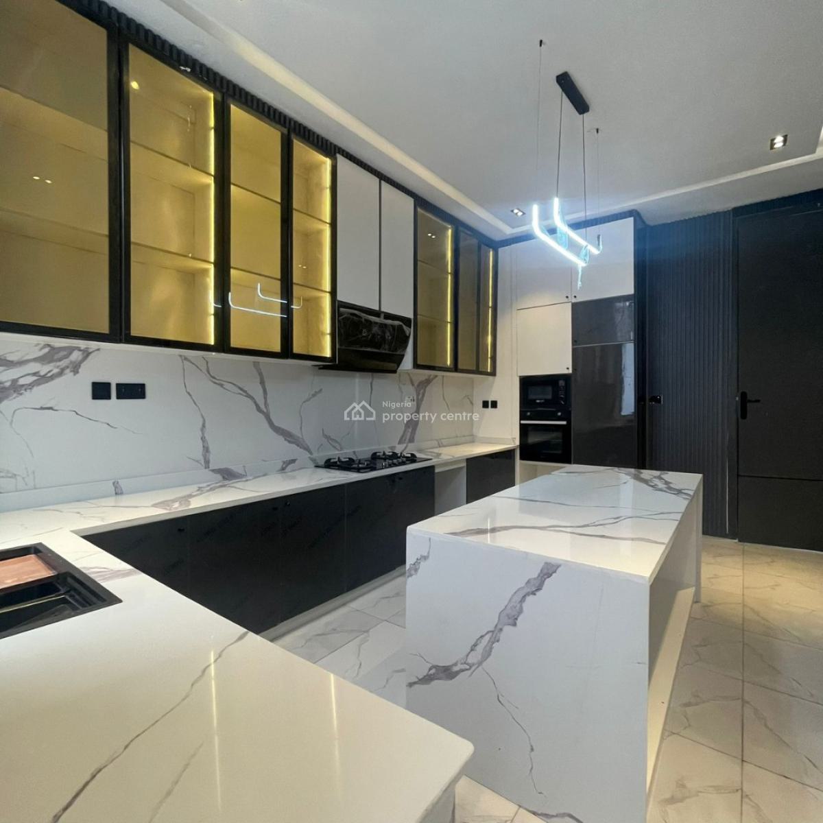 Exquisite 5 Bedroom Fully Detached Duplex with Swimming Pool and Bq, Chevron, Lekki, Lagos, Detached Duplex for Sale