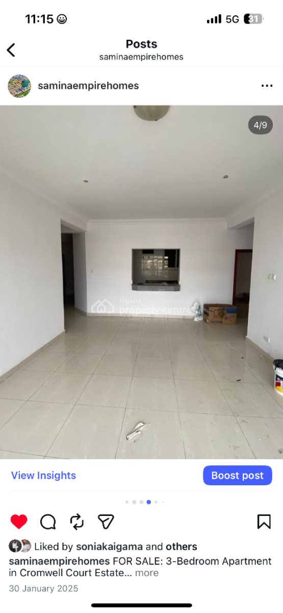 3bedroom Apartment, Cromwell Estate,chevron, Lekki, Lagos, Flat / Apartment for Sale