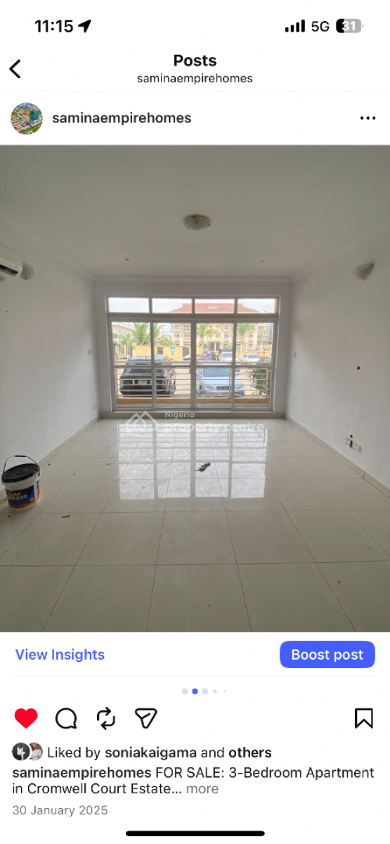 3 Bedroom Apartment, Cromwell Estate,chevron, Lekki, Lagos, Flat / Apartment for Sale