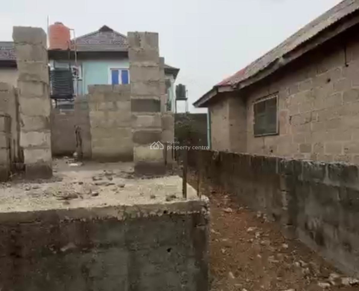 Half Plot of Land with 3 Bedroom Uncompleted House on It, Alagbado, Ifako-ijaiye, Lagos, Land for Sale