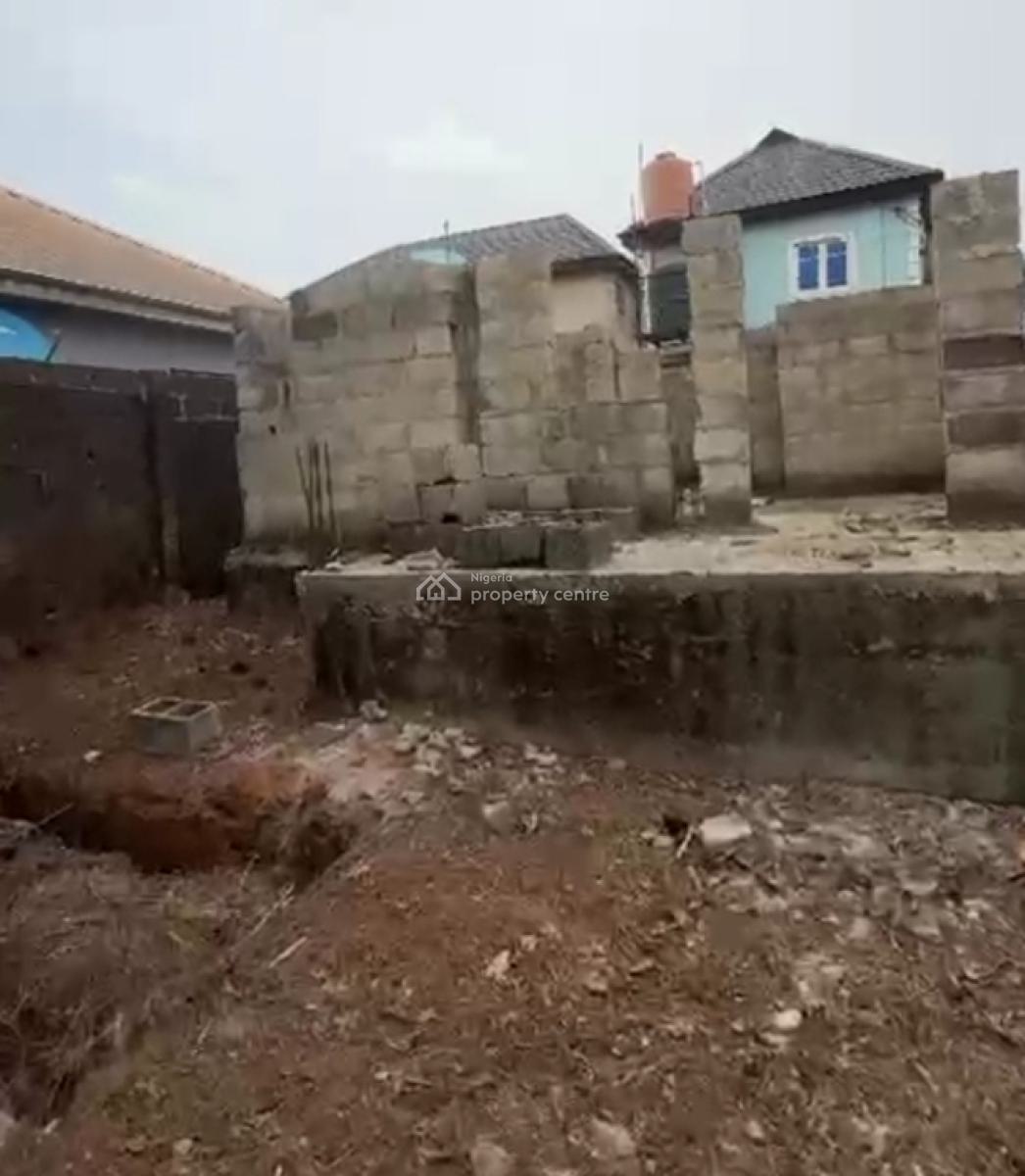 Half Plot of Land with 3 Bedroom Uncompleted House on It, Alagbado, Ifako-ijaiye, Lagos, Land for Sale