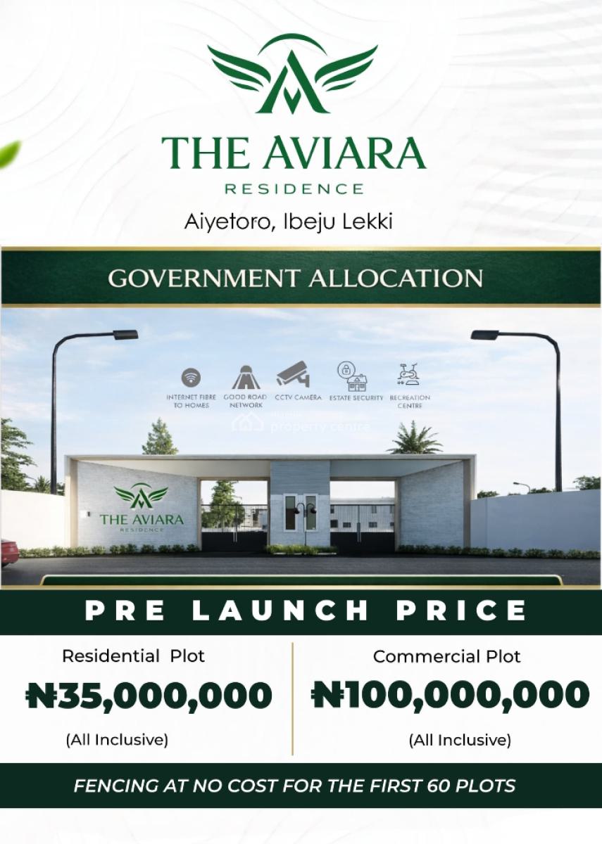 Govt Allocated C of O of Land Facing Road, The Aviara Estate Ayetoro, Ibeju Lekki, Lagos, Mixed-use Land for Sale