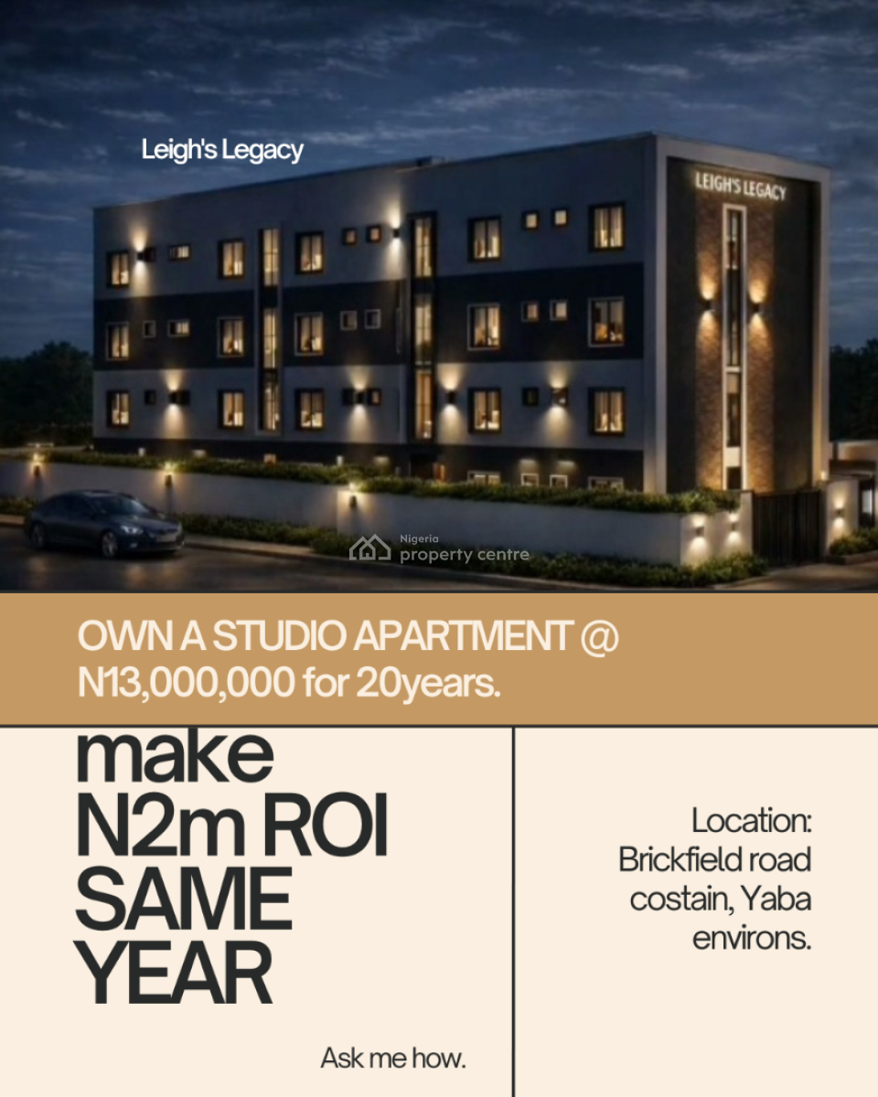 Standard Studio Flat, Brickfield Road, Ebute Metta West, Yaba, Lagos, Self Contain (single Rooms) for Sale