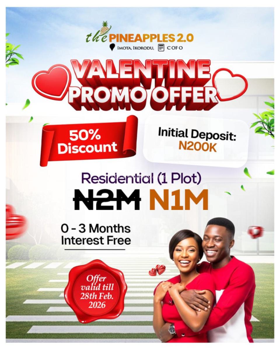 Valentine Promo Offer on Estate Gated Land with C of O, Pineapple Estate 2.0, Imota, Ikorodu, Lagos, Mixed-use Land for Sale
