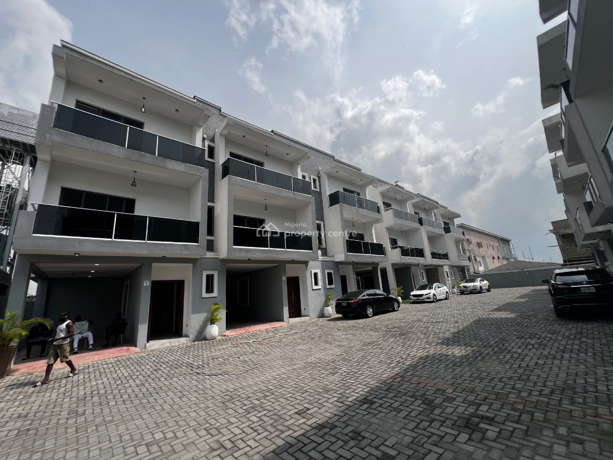 Newly Built 4 Bedroom Terrace House with a Room Bq, Ikate Elegushi, Lekki, Lagos, Terraced Duplex for Sale