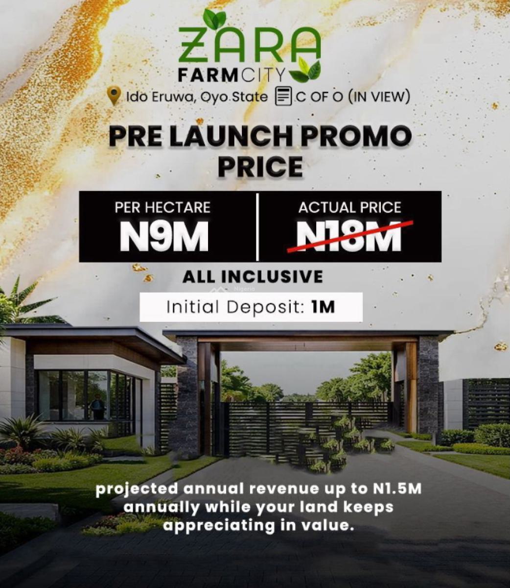 Govt Approved Farm Estate Strategically Located, Zara Farm City - Ido / Ido-eruwa Axis, Ibadan, Ido, Oyo, Commercial Land for Sale