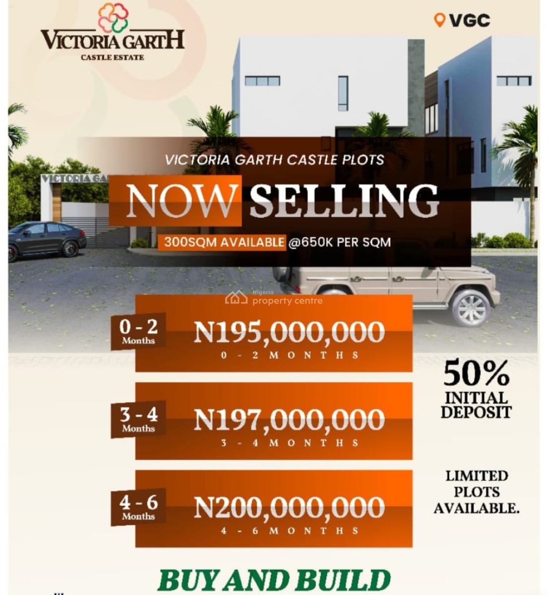 Buy and Build Plots with Government Approval, Victoria Garth Castle Estate Located Inside Main Vgc,, Vgc, Lekki, Lagos, Residential Land for Sale