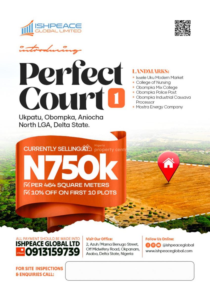 Affordable Plots of Mixed-use Land, Perfect Court Estate Phase One, Ogbomkpa, Aniocha North, Delta, Mixed-use Land for Sale