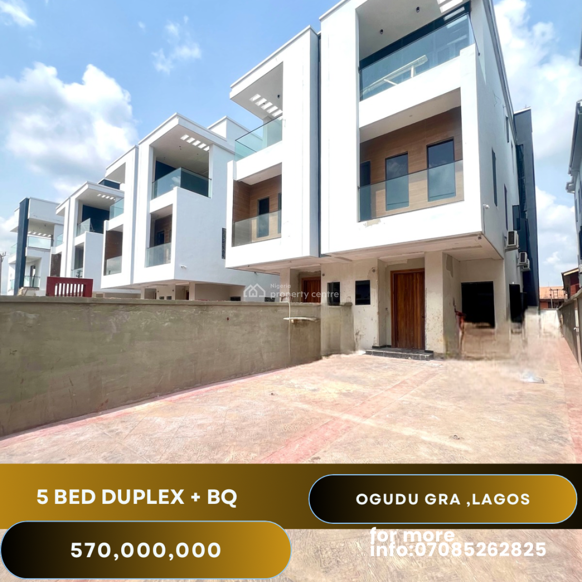 Contemporary 5 Bedrooms Semi Detached -duplex House with Bq, Gra, Ogudu, Lagos, Semi-detached Duplex for Sale