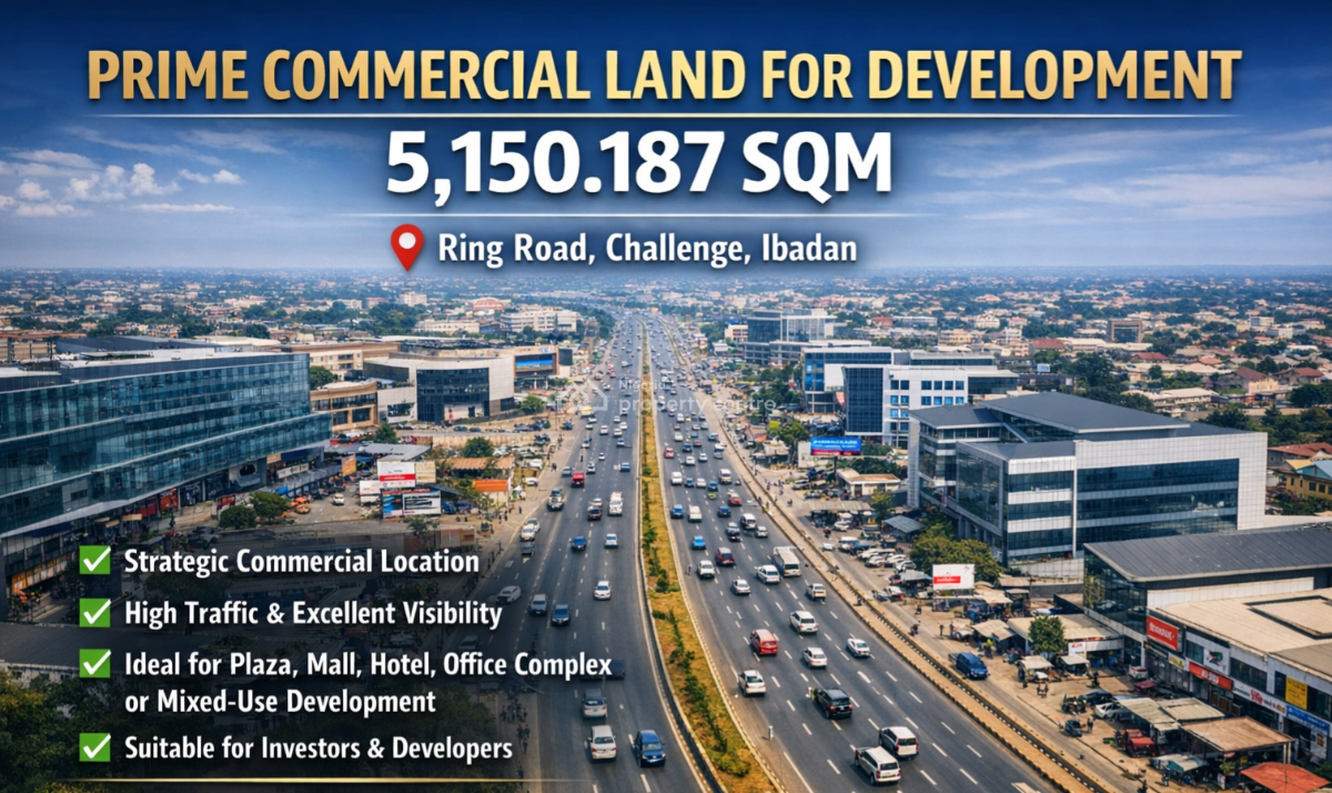 5150.187sqm Pime Commercial Land, Ring Road, Challenge, Ibadan, Oyo, Commercial Land for Sale