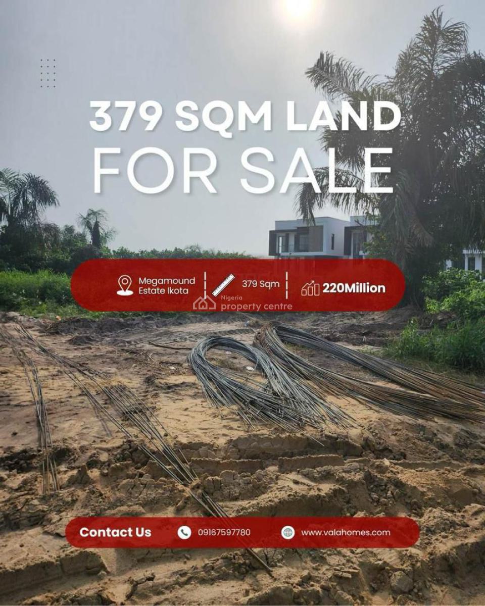Land Size of 379sqm Size, Megamond Estate, Ikota, Lekki, Lagos, Residential Land for Sale