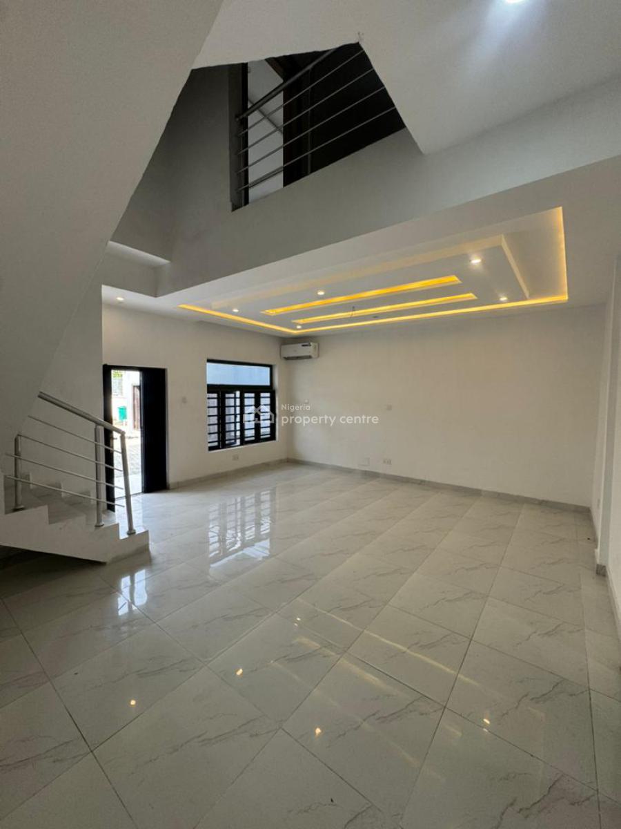 Exquisite 4 Bedroom Terrace Duplex with with  Pool, Ac and Bq, New Road . Chevron Axis, Lekki, Lagos, Terraced Duplex for Rent