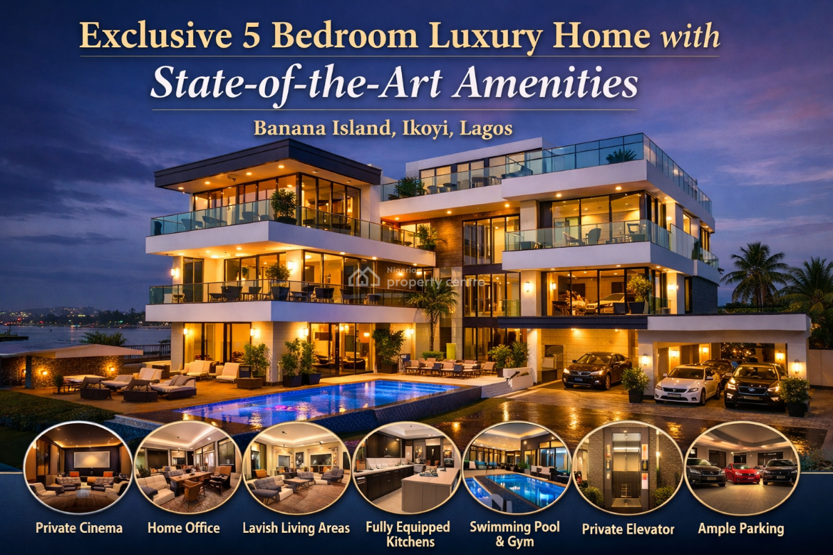 Exclusive 5 Bedroom  Luxury Home with State-of-the-art Amenities, Banana Island, Ikoyi, Lagos, House for Sale