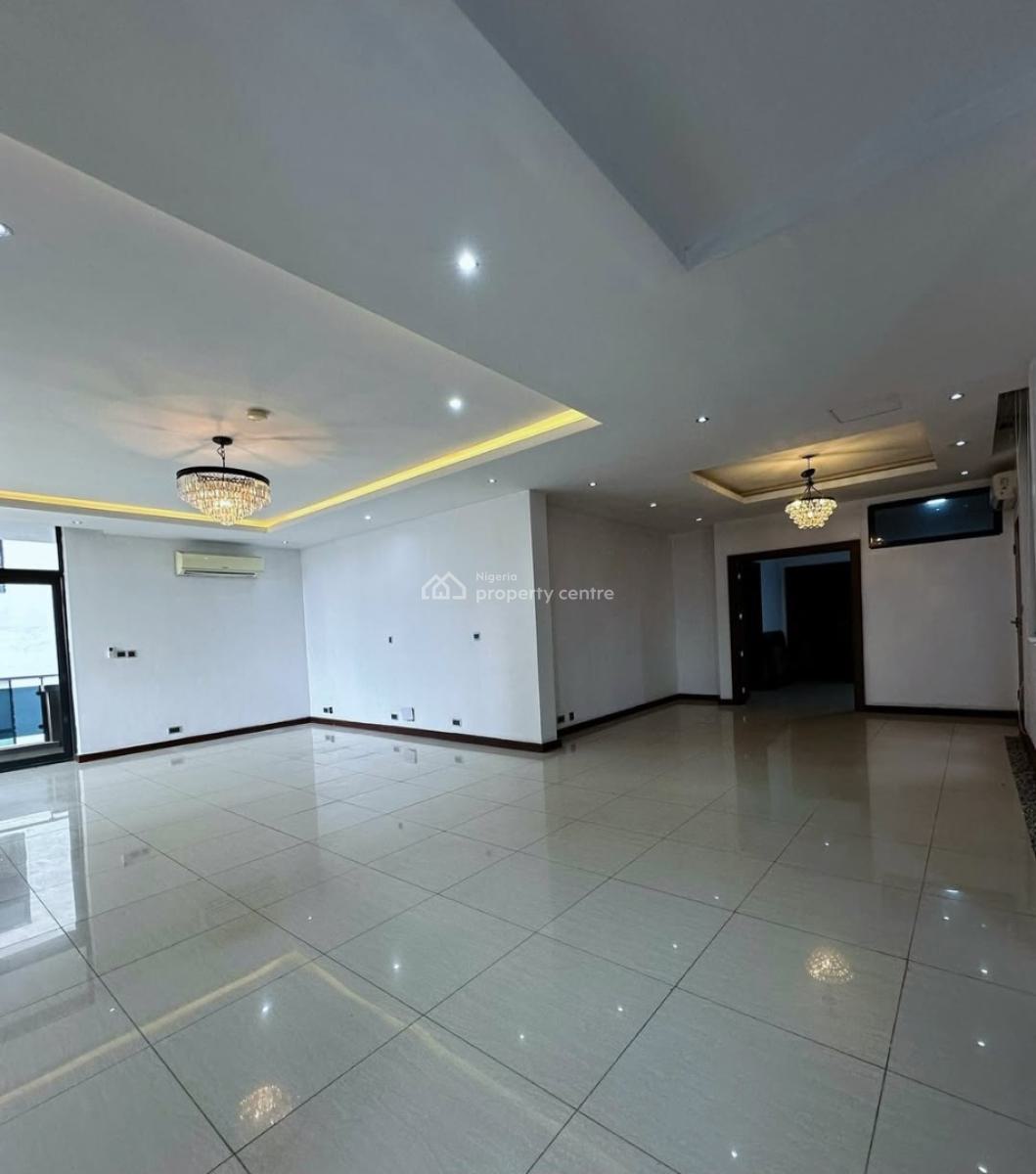 Serviced with 24/7 Power Supply 3 Bedroom En-suite Flat with Fully Fit, Ikoyi, Lagos, Flat / Apartment for Rent