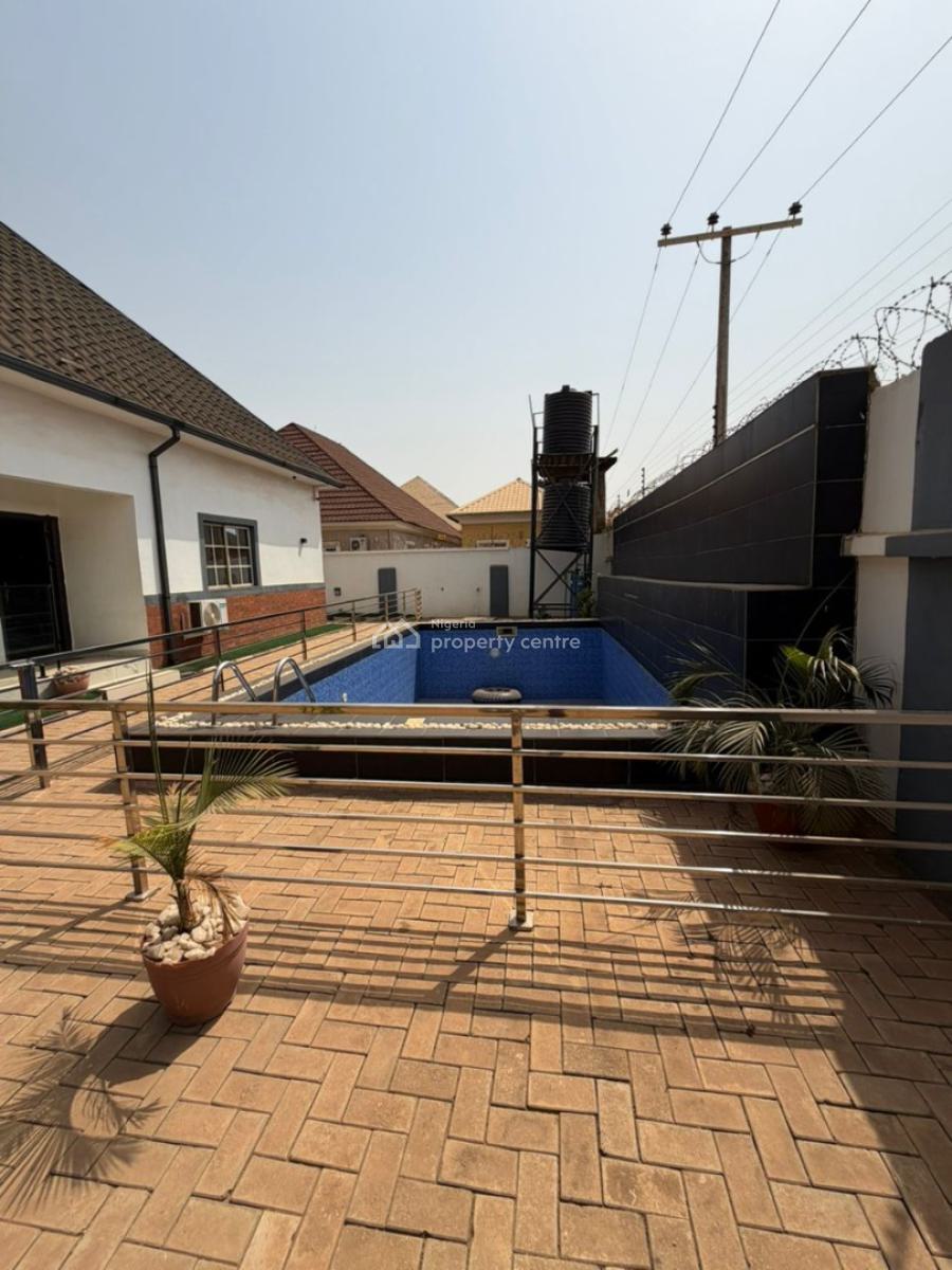 Fully Furnished 3 Bedroom Bungalow Solar, Inverter and Pool, Gaduwa, Abuja, Detached Bungalow for Sale