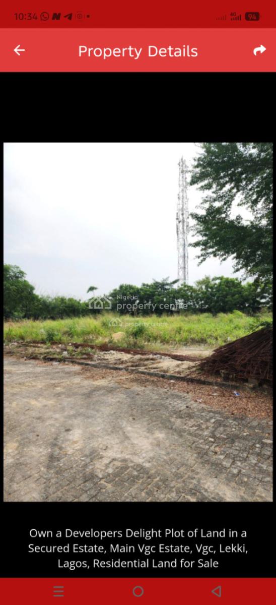 Investors Delight Land in Serene Location, Victoria Garth Castle Estate  Vgc Lekki, Vgc, Lekki, Lagos, Residential Land for Sale