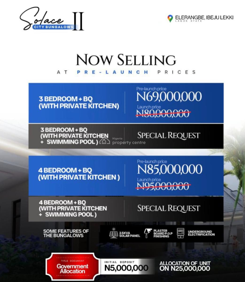 C of O Land, Solace City Estate, Ibeju Lekki, Lagos, Mixed-use Land for Sale