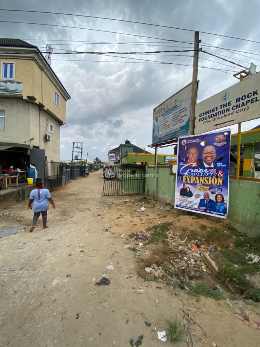 1 Plot of Land with Demolishable Structures  Just a Pole Off Major Road, East West Road By Nkpolu, Rumuigbo, Port Harcourt, Rivers, Mixed-use Land for Sale