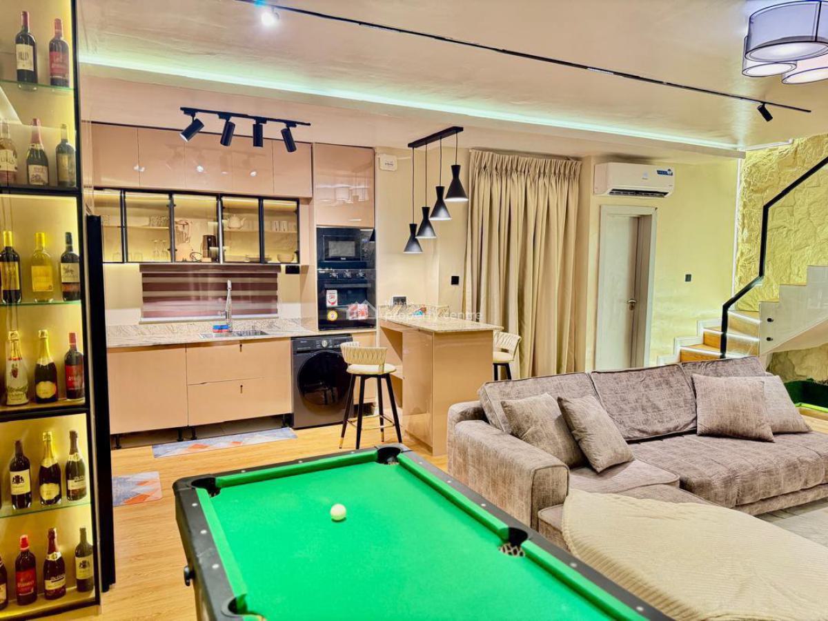 Stylish Caved Glass 2-bedroom  Maisonette Apartment, Freedom Way, Lekki Phase 1, Lekki, Lagos, Flat / Apartment Short Let