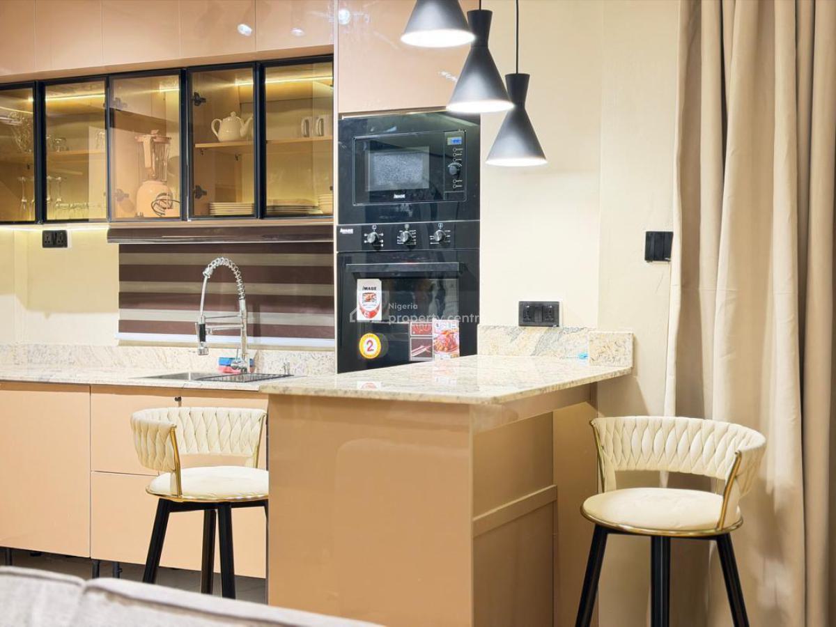 Stylish Caved Glass 2-bedroom  Maisonette Apartment, Freedom Way, Lekki Phase 1, Lekki, Lagos, Flat / Apartment Short Let