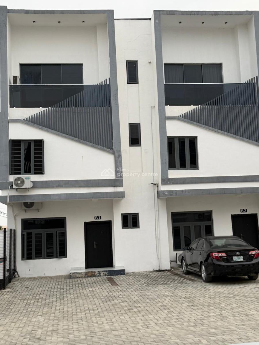 Fully Serviced 4 Bedroom Terrace with Pool, Atlantic View Estate, Alpha Beach Road, Lekki, Lagos, Terraced Duplex for Rent