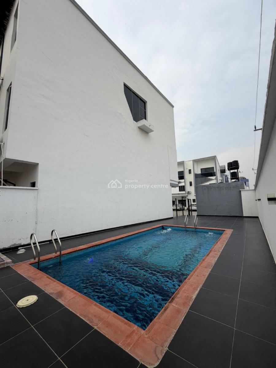 Fully Serviced 4 Bedroom Terrace with Pool, Atlantic View Estate, Alpha Beach Road, Lekki, Lagos, Terraced Duplex for Rent