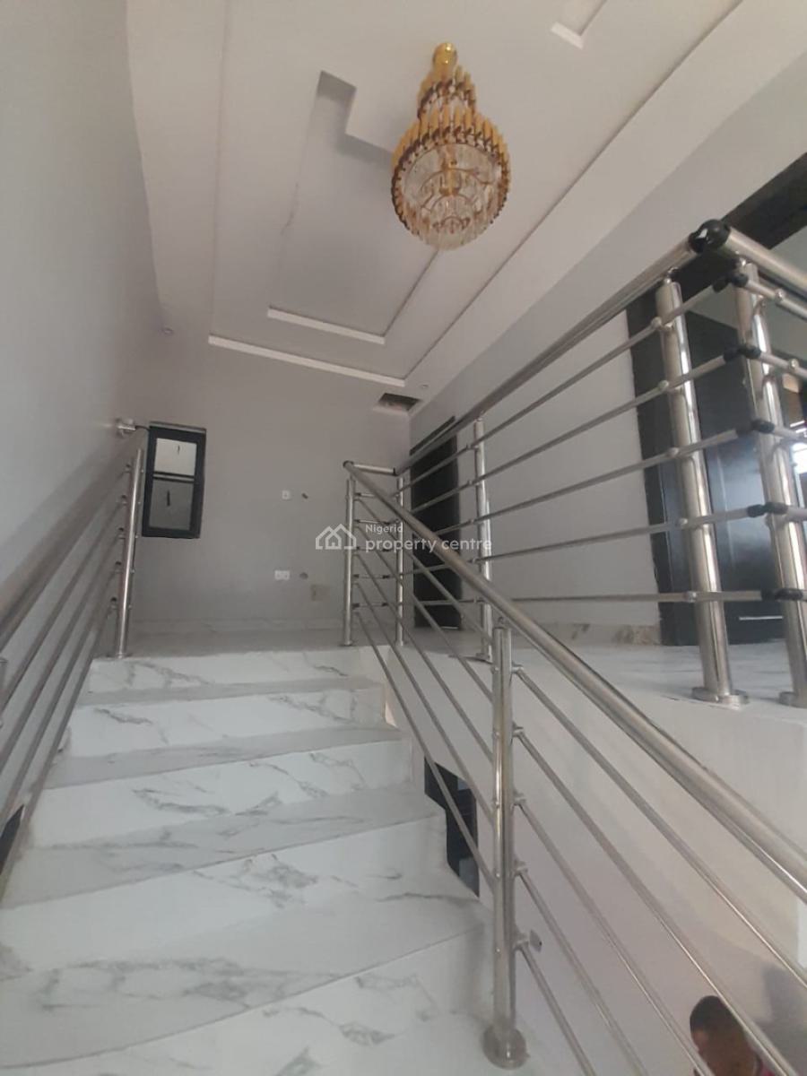 Luxurious 4 Bedroom Semi Detached Duplex with Pop Finishing, New Road, Chevron, Lekki, Lagos, Semi-detached Duplex for Rent