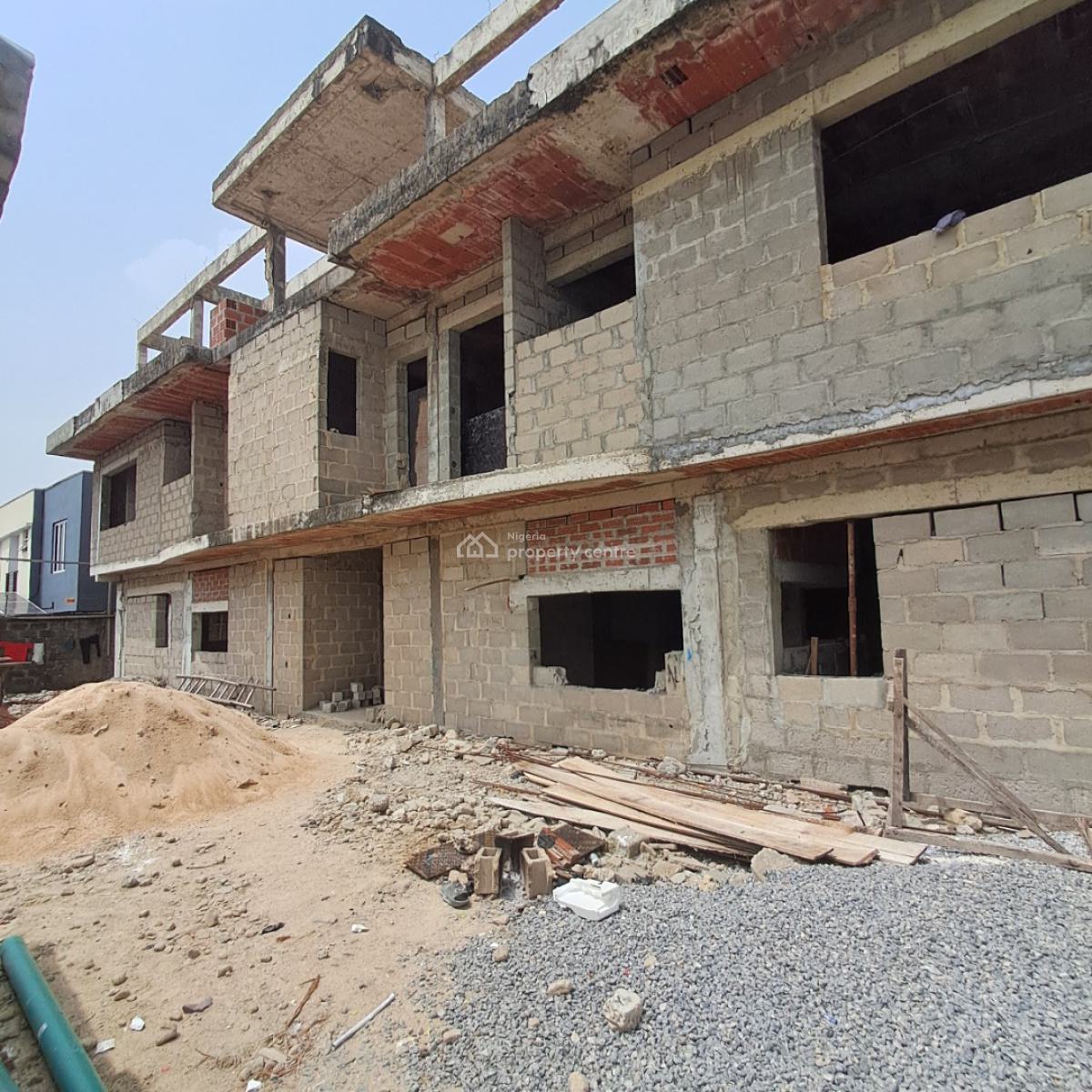 Tastefully Off Plan 3 Bedroom Duplex with Bq and Swimming, Lekki Phase 1, Lekki, Lagos, Terraced Duplex for Sale