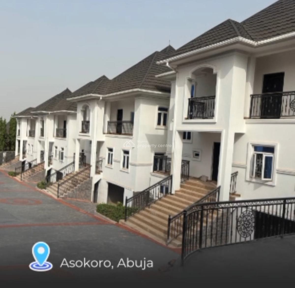 Luxurious 4 Bedroom Terrace Duplex with Bq, Asokoro District, Abuja, Terraced Duplex for Rent
