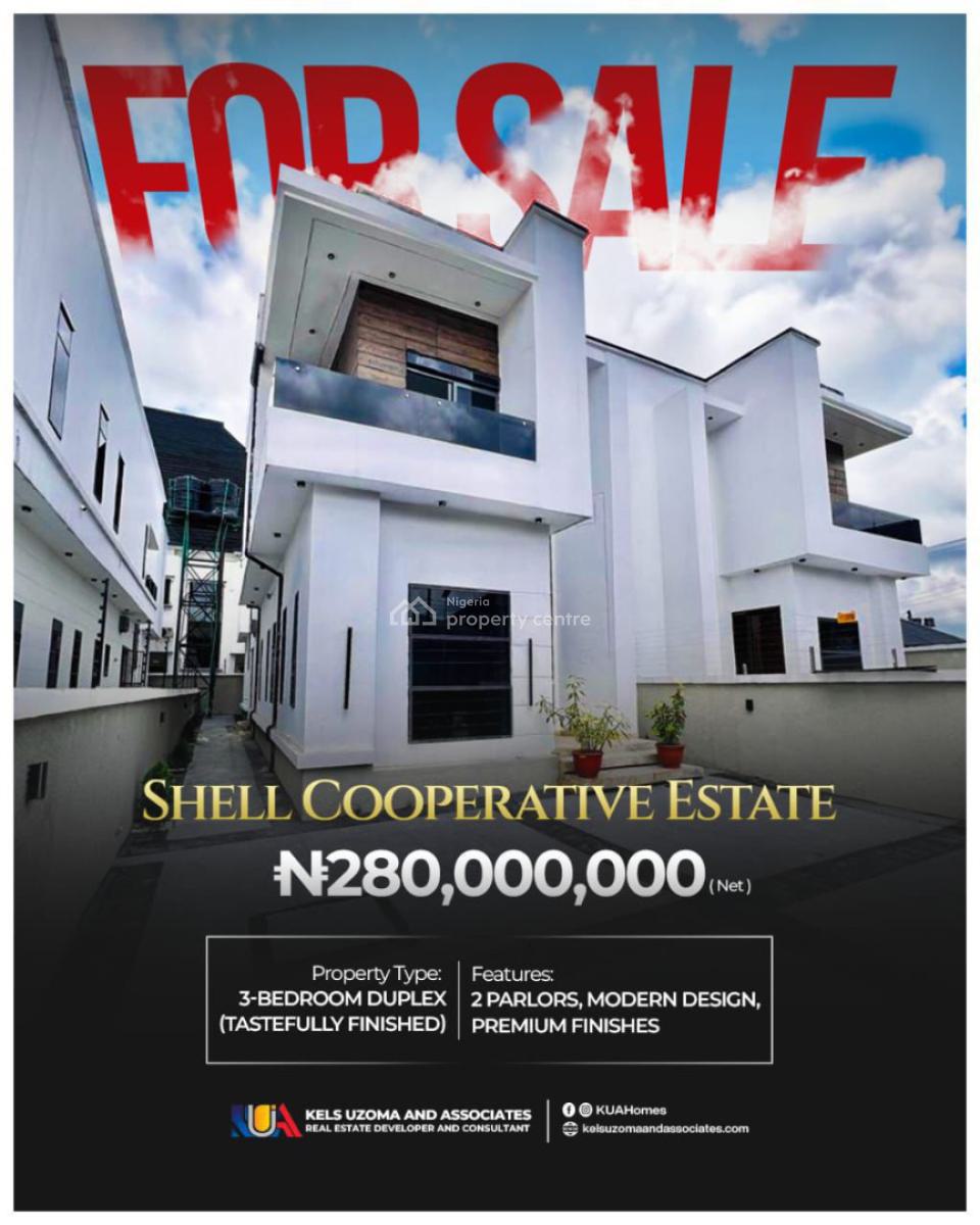 3 Bedroom Duplex, Shell Cooperative Eliozu 📍, Port Harcourt, Rivers, Semi-detached Duplex for Sale