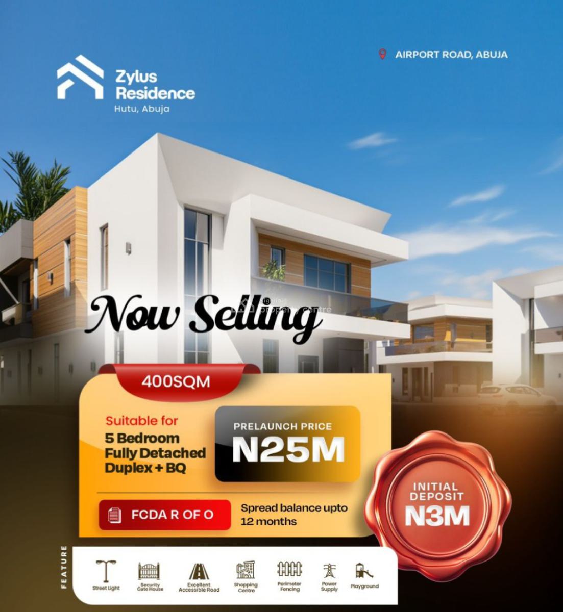 a Well Positioned and Secured Buy and Build Land at Zylus Residence, The Heart of Hutu, Lugbe District, Abuja, Residential Land for Sale