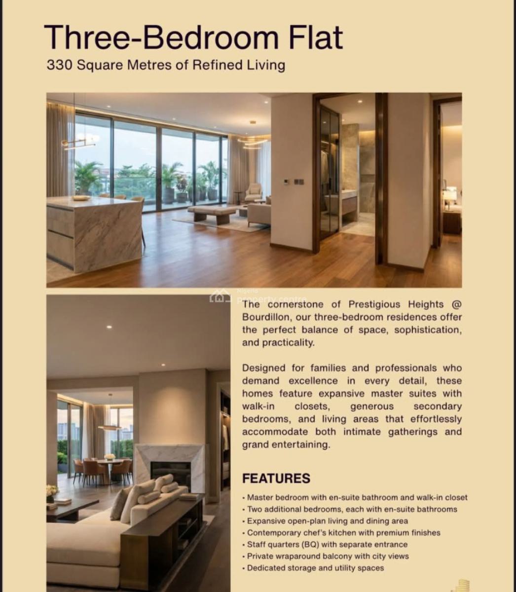 Luxurious 3 Bedroom Apartments, Bourdillion, Ikoyi, Lagos, Flat / Apartment for Sale