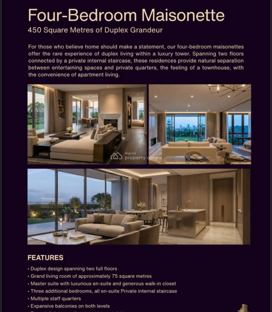 Luxurious 3 Bedroom Apartments, Bourdillion, Ikoyi, Lagos, Flat / Apartment for Sale