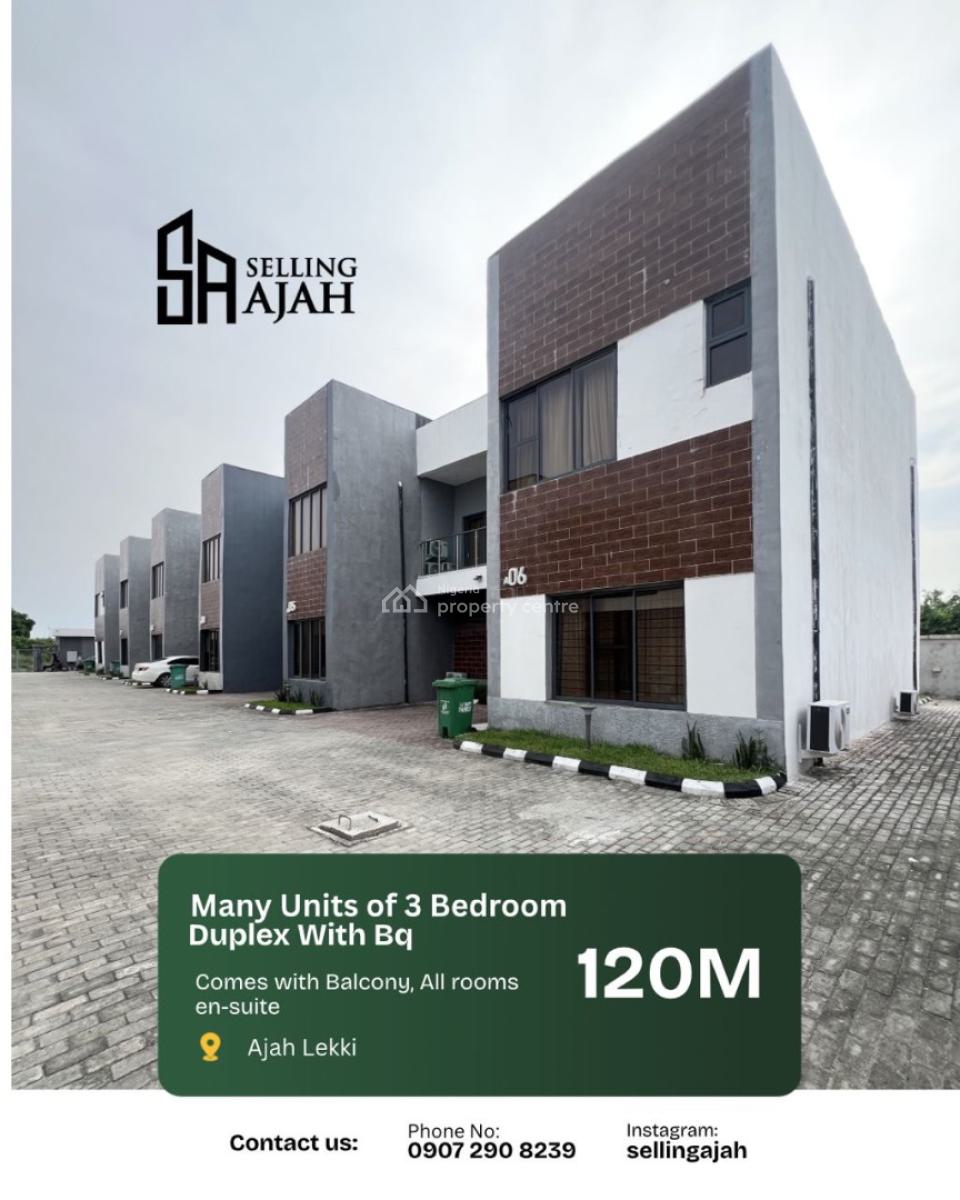 Luxury 3 Bedroom Terrace Duplex, Sangotedo, Ajah, Lagos, House for Sale