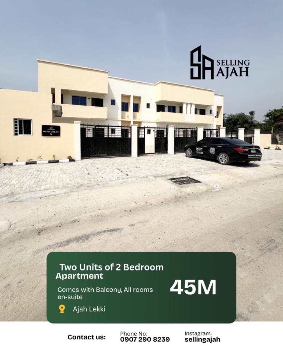 Newly Built Two Bedroom Apartment, Abijo, Ajah, Lagos, Block of Flats for Sale