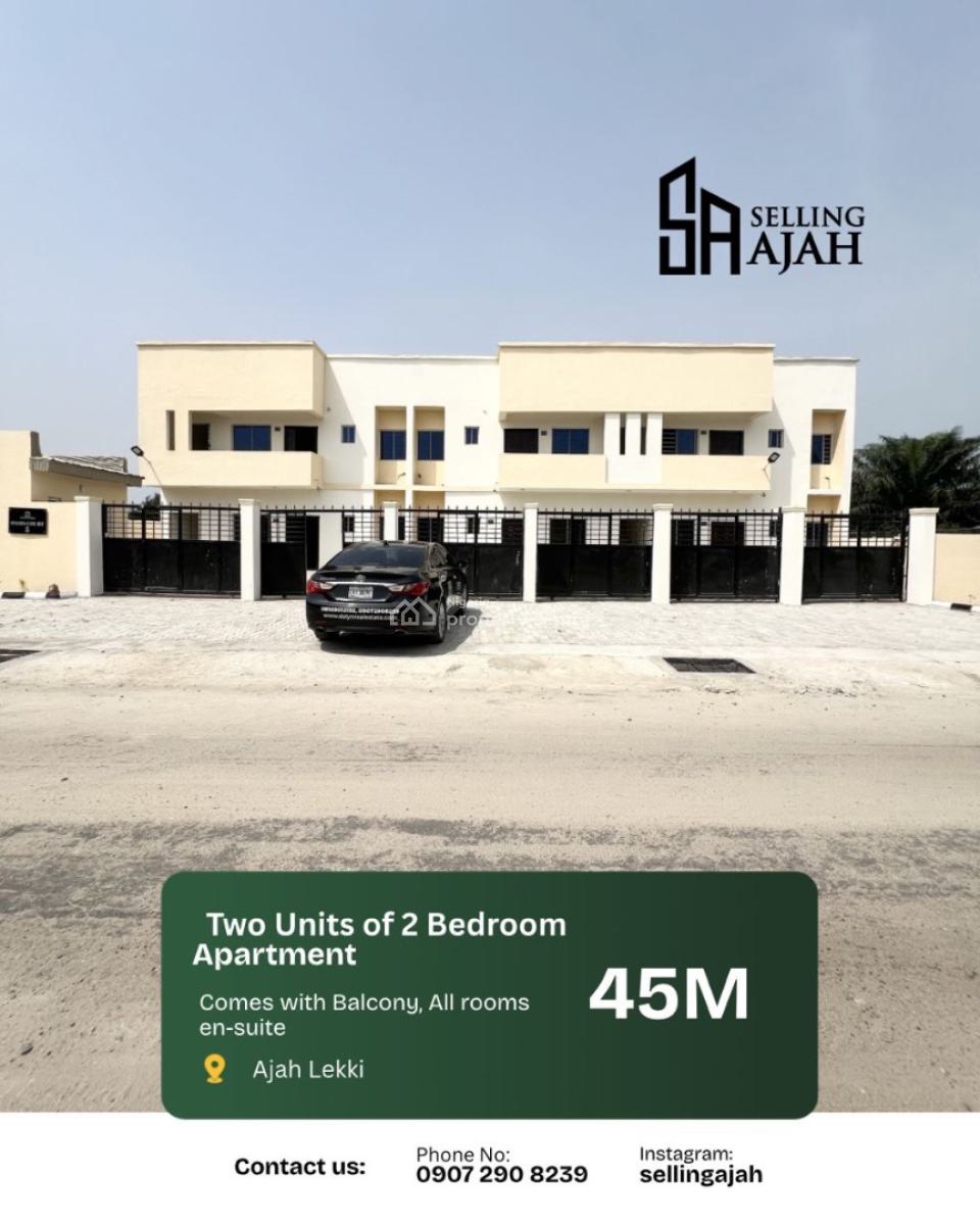 Newly Built Two Bedroom Apartment, Abijo, Ajah, Lagos, Block of Flats for Sale