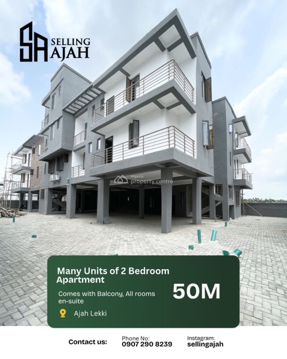 Modern Brand New Two Bedroom Apartment, Abraham Adesanya, Ajah Lekki, Ajah, Lagos, Block of Flats for Sale