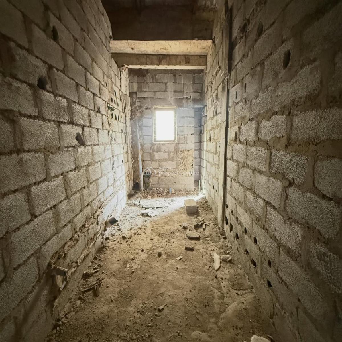 Privately Gated 4 Bedroom Terrace Duplex with Bq (carcass), Lugbe District, Abuja, Terraced Duplex for Sale