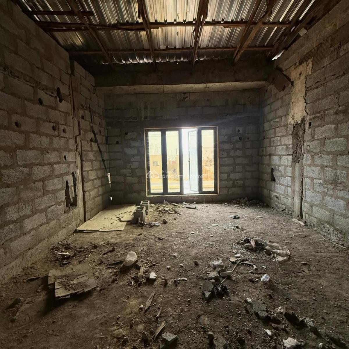 Privately Gated 4 Bedroom Terrace Duplex with Bq (carcass), Lugbe District, Abuja, Terraced Duplex for Sale