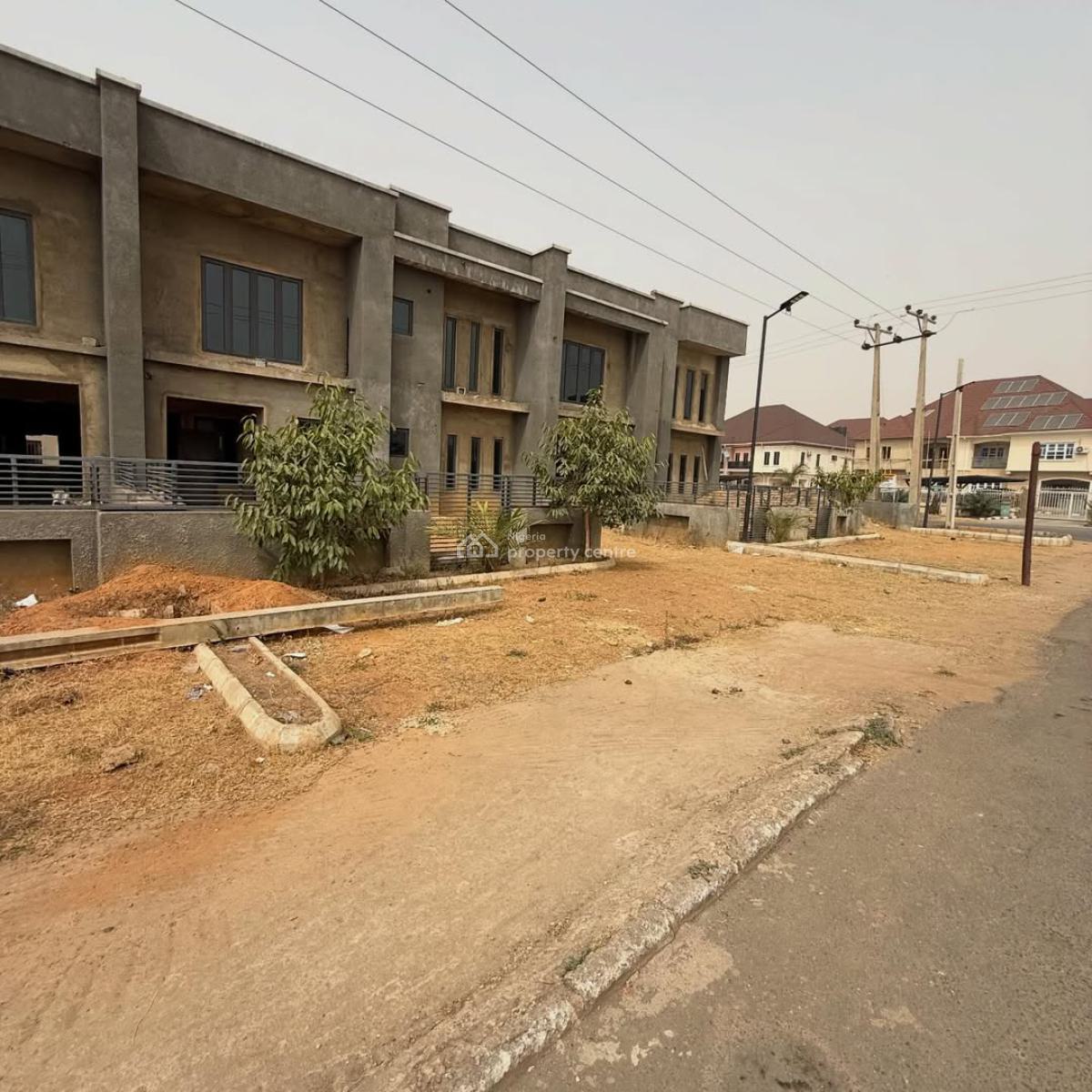 Privately Gated 4 Bedroom Terrace Duplex with Bq (carcass), Lugbe District, Abuja, Terraced Duplex for Sale