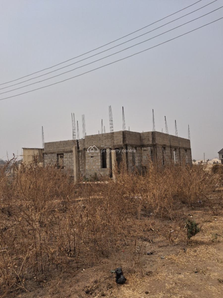 4 Bedroom Fully Detached Duplex Carcass with 2 Parlours, Along Voice of Nigeria Road, Airport Road, Abuja, Lugbe District, Abuja, Detached Duplex for Sale