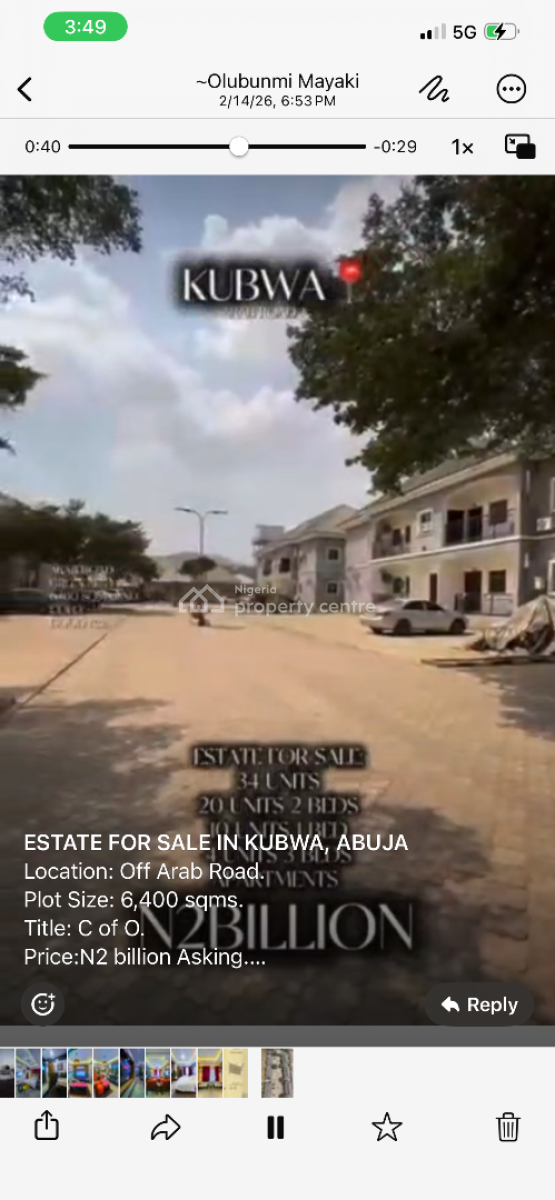 Estate Property, Off Arab Road, Kubwa, Abuja, Block of Flats for Sale